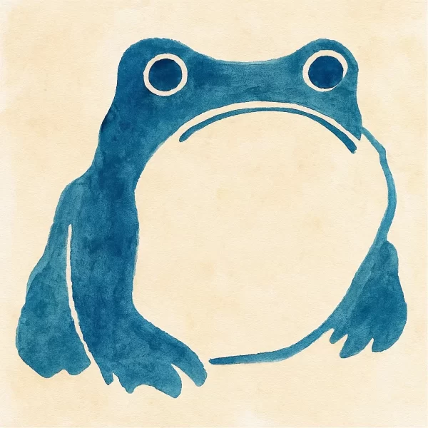 3D Preview on wall Poster Japanese Grumpy Toad